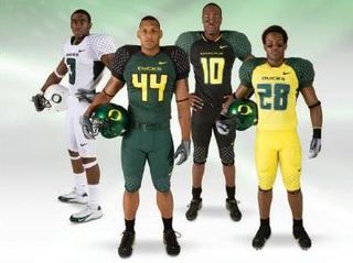 The many fashion choices of the Oregon Ducks...and children are starving in Appalachia.