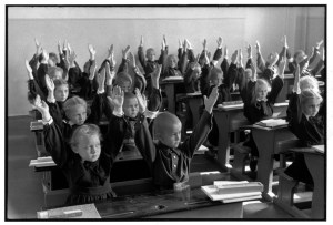 Soviet schoolchildren, 1954. They belong.