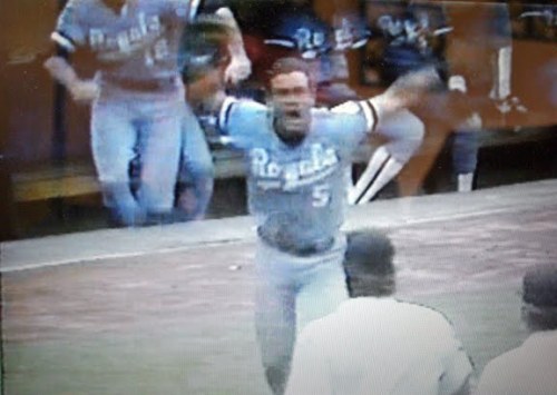 George Brett was a bit chagrined when his home run was disallowed...