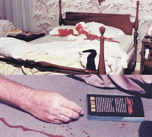 Above: The scene of Wolcott's mothers shooting; below, his father.