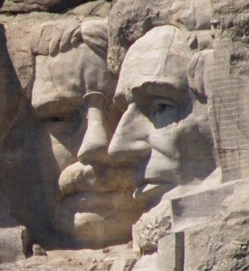 "You're right, Abe; they're all rock-heads. I'd like to beat some sense into them with a big stick, but I have no arms."