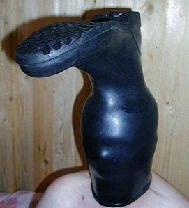 Let me know when Mary's gone and it safe to take my boot off.