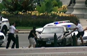 "Ok, now, let's talk about this: what other options do we have to stop this mad-dog driver, other than shooting her? Ma;'am, will you pleas take 5 in your murderous rampage while we meet? Ma'am?"