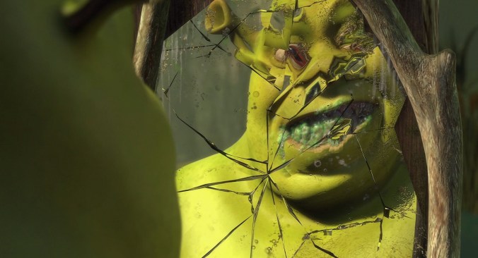 Shrek in the mirror