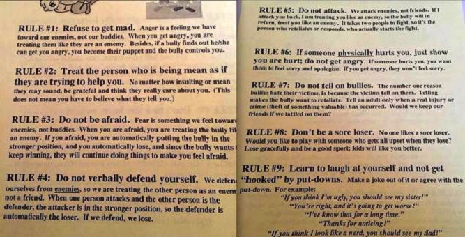 bullying rules