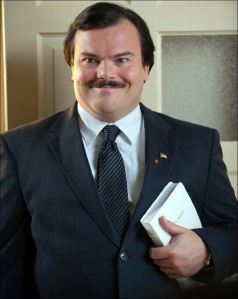 Jack Black as Bernie, the nicest murderer you'd ever want to know.