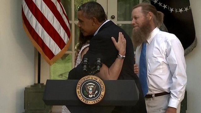 Obama hugs parents