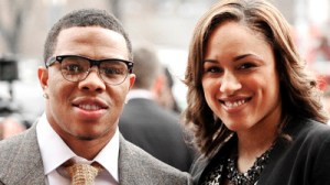 Ray Rice and sparring partner.