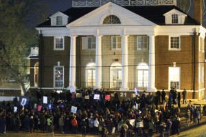 Student protest against campus rape at UVA. And if the rape didn't happen? Take a cue from the "hands up!" crowd: keep protesting. The news media won't notice.