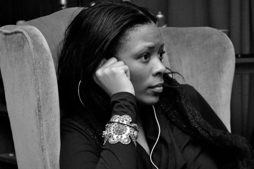 She's thinking about how much she hate's you guts, White Boy. Good luck with that paper.