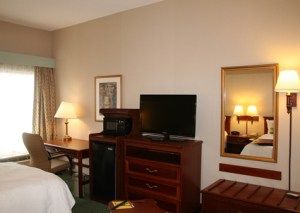 My hotel room TV, post Fred.