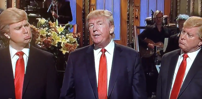 donald trump larry david snl