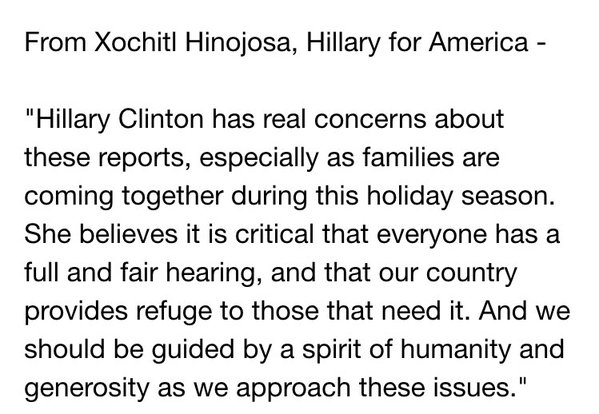 Hillary tweet refugees