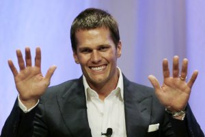 New England Patriots quarterback Tom Brady speaks at Salem State University in Salem, Massachusetts, May 7, 2015. REUTERS/Charles Krupa/Pool ORG XMIT: BKS06