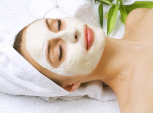 Mask facial with green