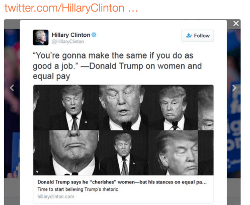 Hillary Trump tweet