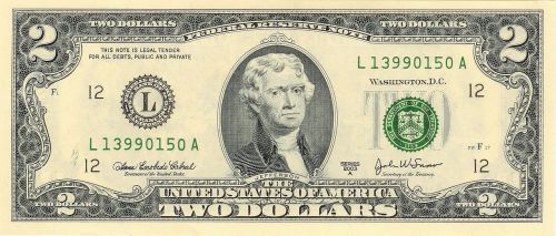 Two dollar bill