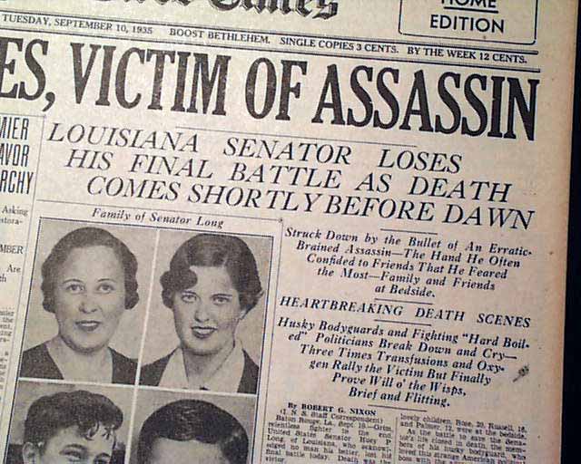 Huey Long assassination