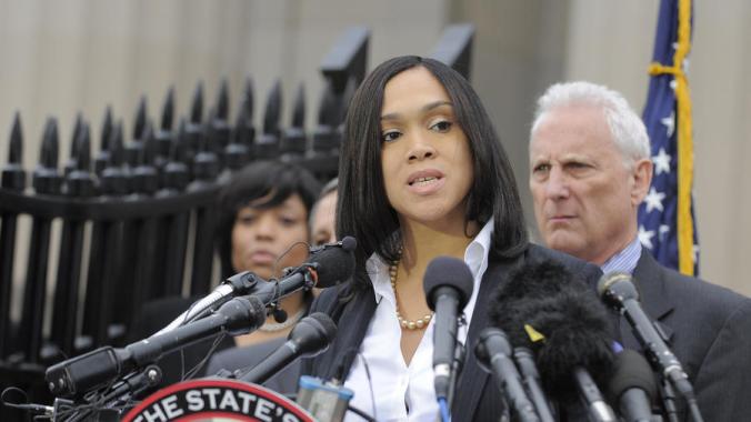 Mosby in 2015, ruining lives, pandering to the mob, and undermining justice...