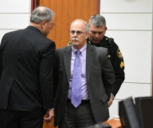 Fine on the way to prison, where he will be hypnotized and will spend his 12-year sentence thinking he's a chicken...