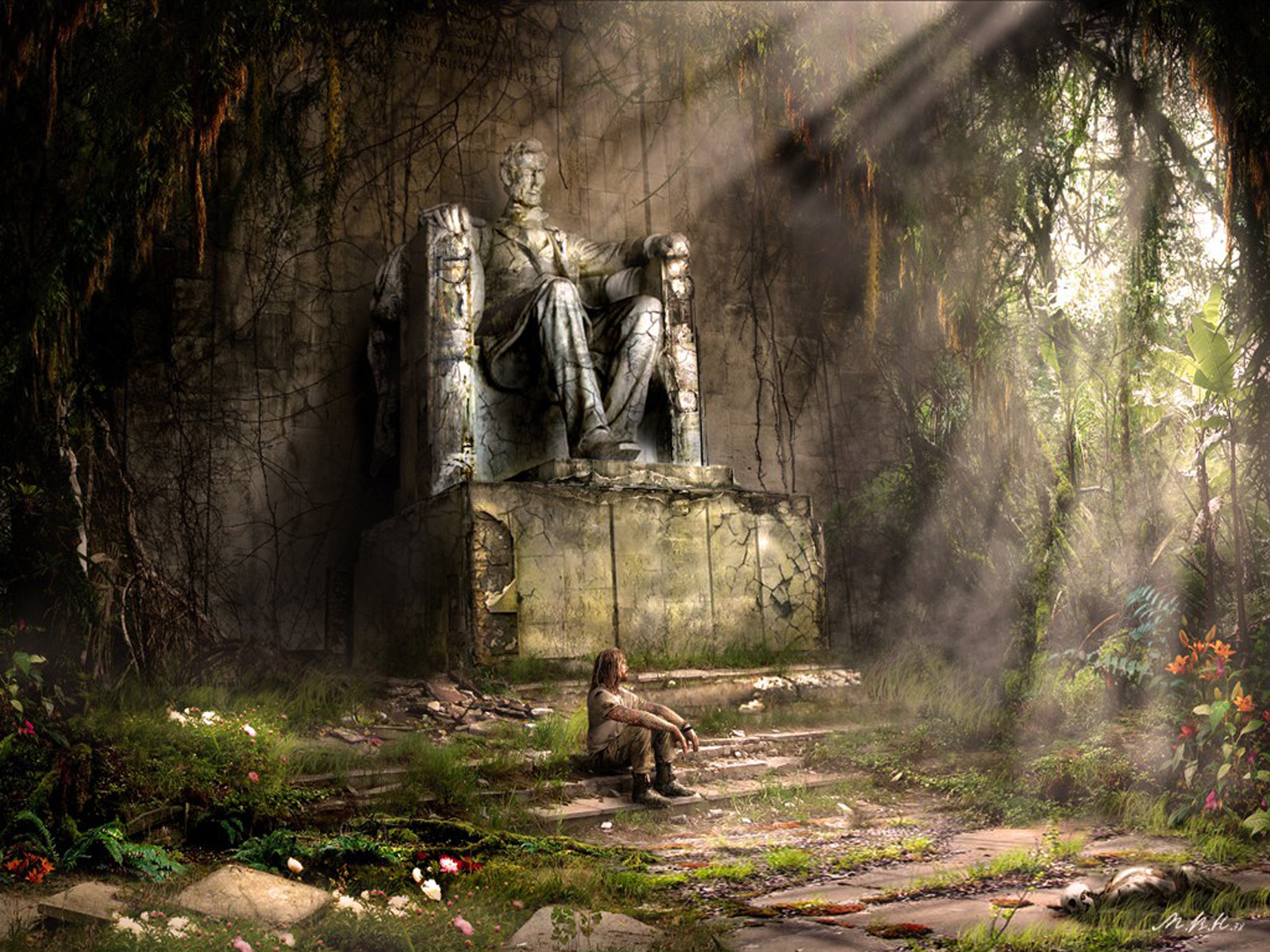 Ruined Lincoln momument