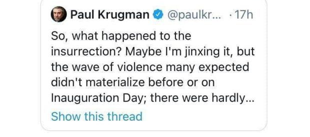 Krugman tweet
