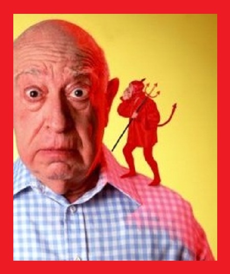 Devil on shoulder