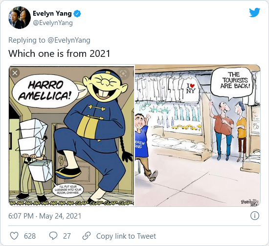 Yang cartoon tweet