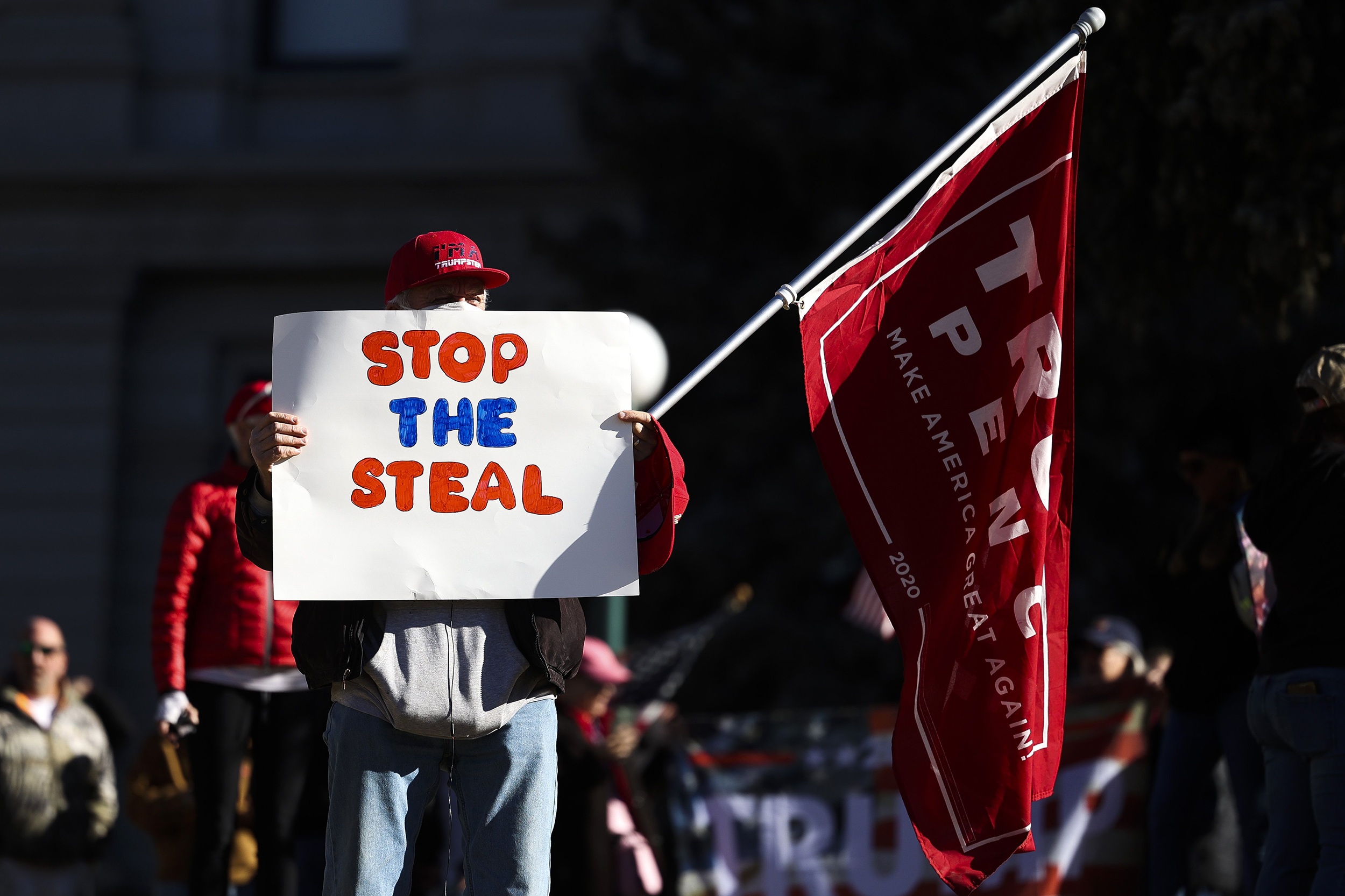 Image: Pro-Trump Protesters Gather At State Capitols Across The Nation On Day Of Electoral College Ratification