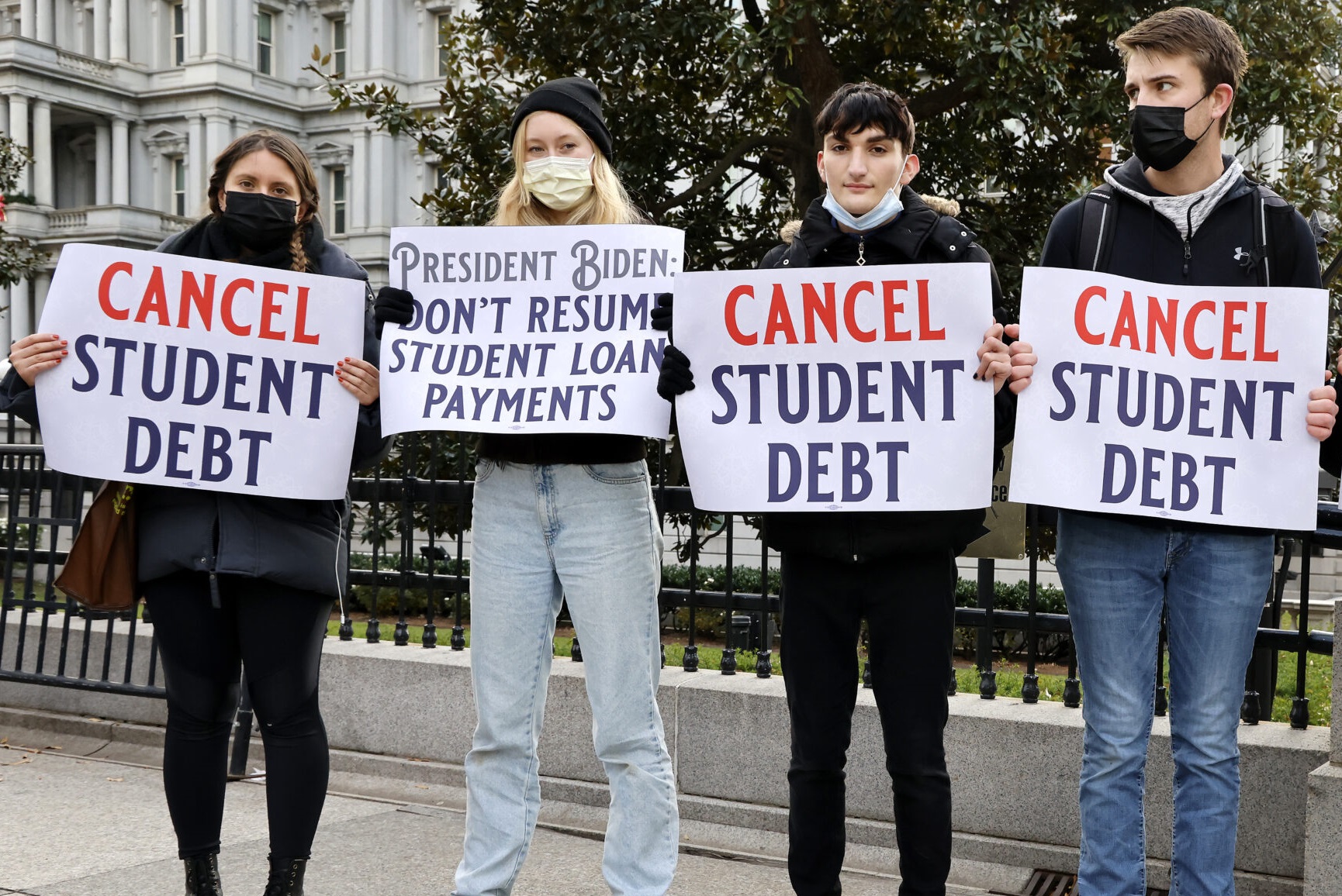 Activists And Musicians Gather At The White House To Greet The Staff With Joyful Music And A Demand To Cancel Student Debt